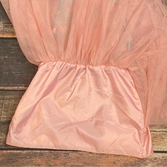 Blue Floral Embroidered Bunny Tulle Dress with Pink Skirt Size Girls Large - Picture 5 of 7